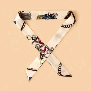 New! Skinny print scarf